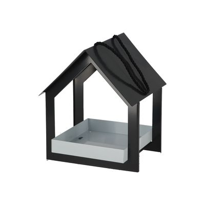 Mangeoire suspendue anthracite/blanc