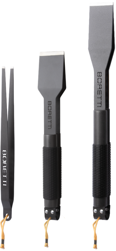 Ensemble de 3 ustensiles pour barbecue (pince fine, pince compacte, pince)