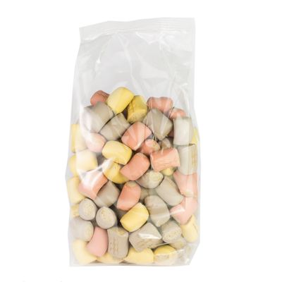 Bonte mini-mergpijpjes 400 gr./zakje (staand)