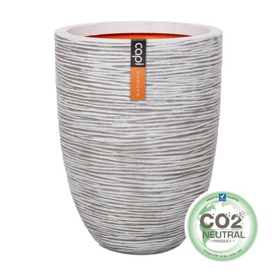 Vase élégant bas rib 46x58 ivoire