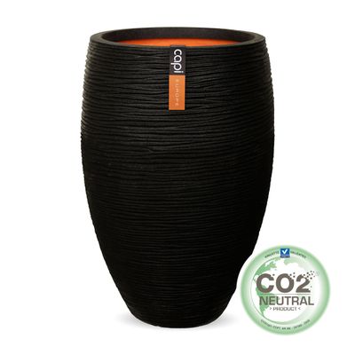 Vase deluxe rib 45x72 noir