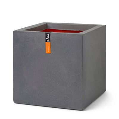 Pot smooth 40x40x40 d.grijs