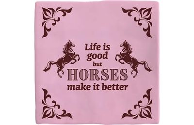 Tegel deco life is good horses