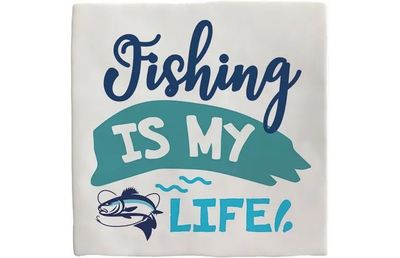 Tegel deco fishing is my life