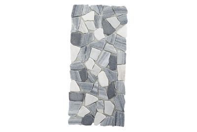 Tapis pierre gris-blanc 30x14cm