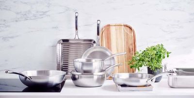 Superior tri-ply poêle grill 28x28 cm