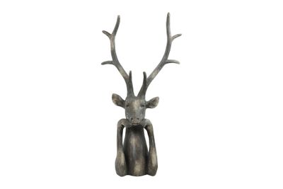 Hert zen kunststof 31.5x59x103cm bruin