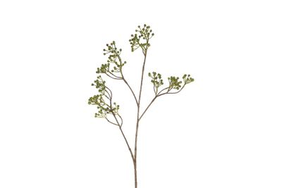 Kunstbes ilex verticillata kunststof 77x12x8.5cm groen