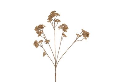 Kunstbloem achillea kunststof 90x22.5x10cm beige