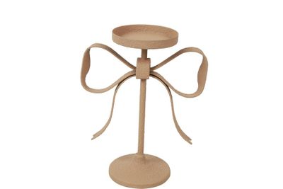 Bougeoir kenay métal 17x9.5x21.5cm brun