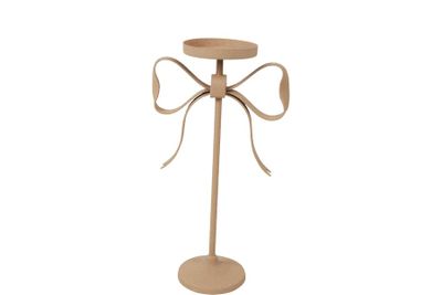 Bougeoir kenay métal 17x9.5x32cm brun