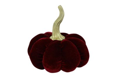 Pompoen nutmeg velvet stof 12x12x12cm paars