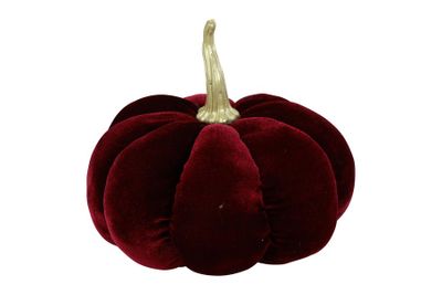 Pompoen nutmeg velvet stof 18x18x17cm paars