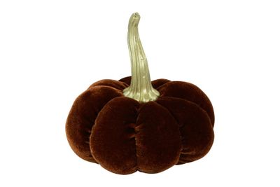 Pompoen nutmeg velvet stof 12x12x12cm bruin