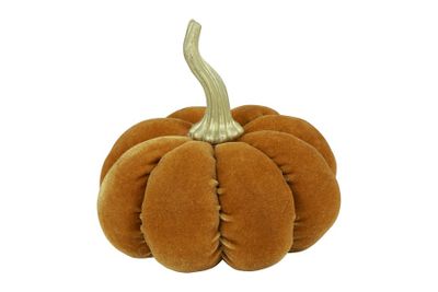 Pompoen nutmeg velvet stof 16x16x15cm geel