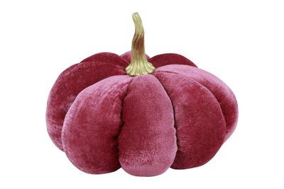 Pompoen nutmeg velvet stof 18x18x17cm paars