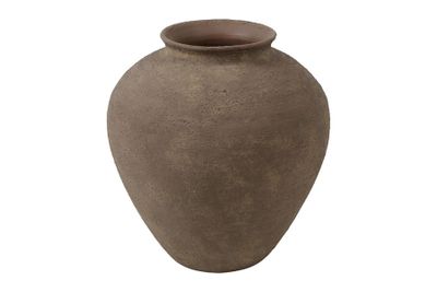 Vaas beanie aardewerk rond 27.2x27.2x26cm roest