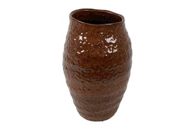 Vaas shane aardewerk 25x25x38cm bruin
