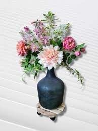 Plantentolley naturel hout rond d30cm