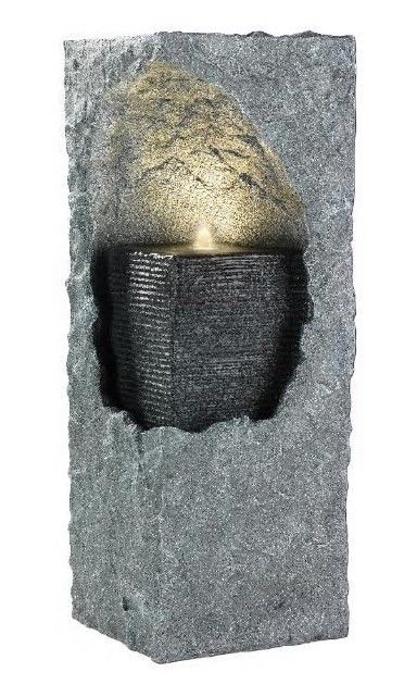 Fontein rots vierkant staand