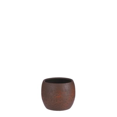 Lester pot rond roest stone - h12xd14cm