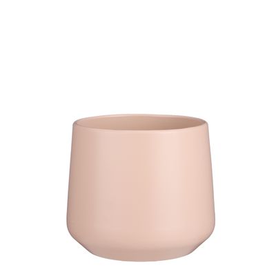 Amber pot rond licht roze mat - h18xd21cm
