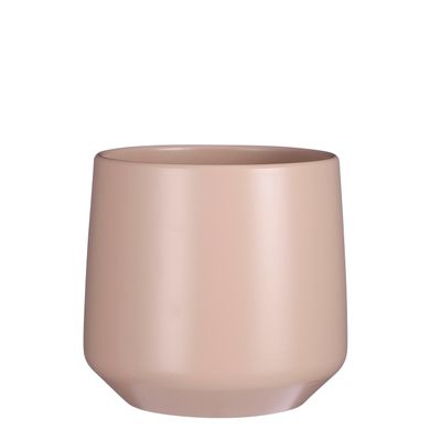 Amber pot rond licht roze mat - h21xd23,5cm
