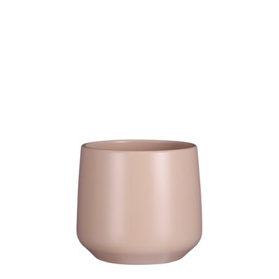 Amber pot rond licht roze mat - h14xd15,5cm