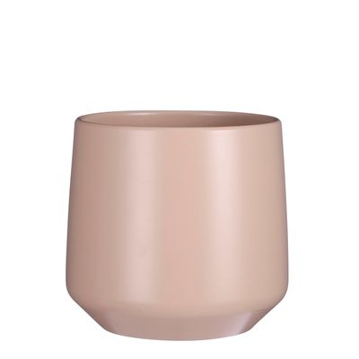 Amber pot rond licht roze mat - h26xd28cm