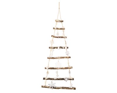 Micro led kerstboom hout steady batterij