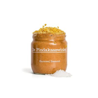 Pindakaas met caramel en zeezout