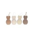 Flock bruine konijn hanger 8x8x14