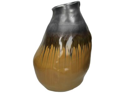 Vaas fijn aardewerk geel 34.5x33.5x49cm