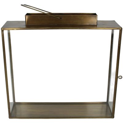 Lanterne en laiton doré 35x10x34cm