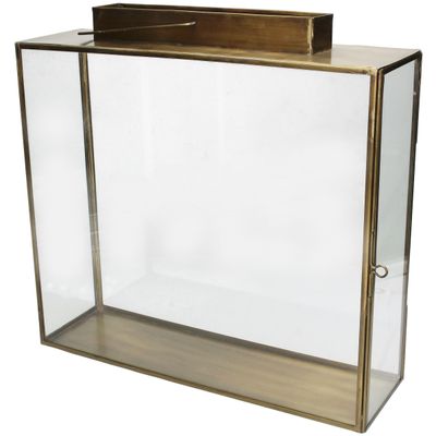 Lanterne en laiton doré 35x10x34cm