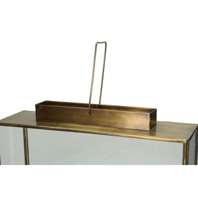 Lanterne en laiton doré 35x10x34cm