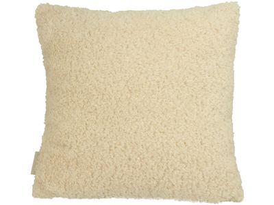 Coussin teddy poly ivoire 45x45cm