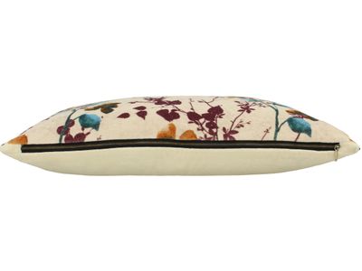 Coussin branches velours ivoire 40x60cm