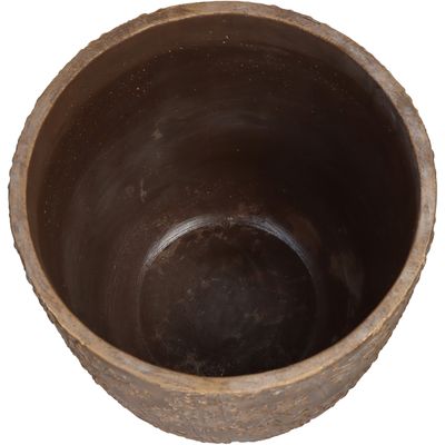 Planter paardebloem beton goud 25x25x25cm