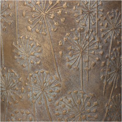 Planter paardebloem beton goud 25x25x25cm