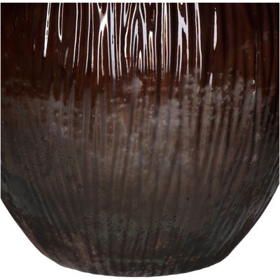 Vase verre recyclé marron 34x34x75cm