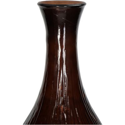 Vase verre recyclé marron 34x34x75cm