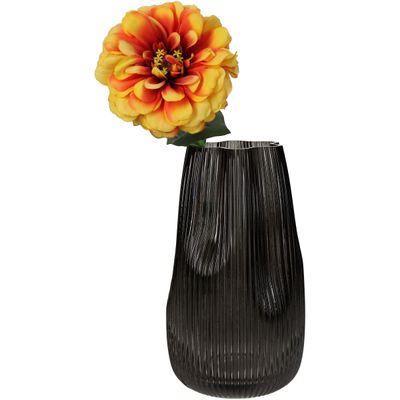 Vase en verre marron 12x12x20cm