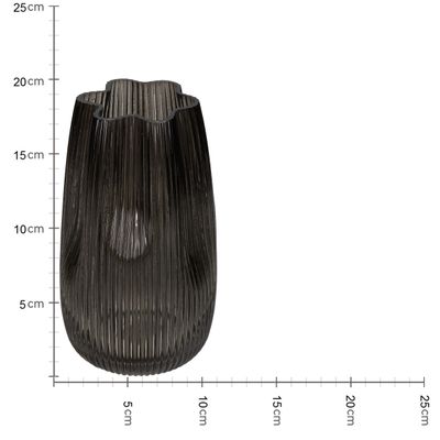 Vase en verre marron 12x12x20cm