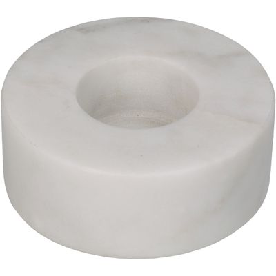 Kandelaar marmer wit 9x9x3cm