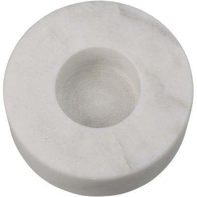 Kandelaar marmer wit 9x9x3cm