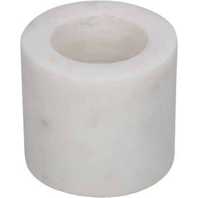 Kandelaar marmer wit 6.5x6.5x5.5cm