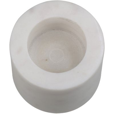 Kandelaar marmer wit 6.5x6.5x5.5cm
