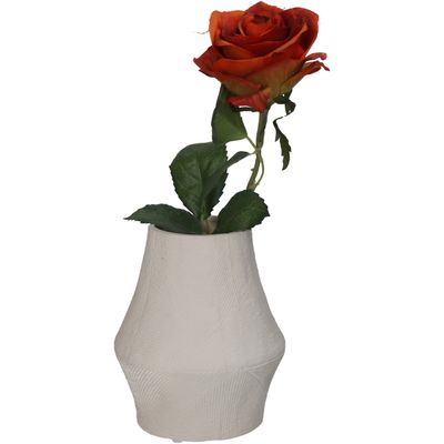 Vase porcelaine blanc 12.6x12.6x15.3cm