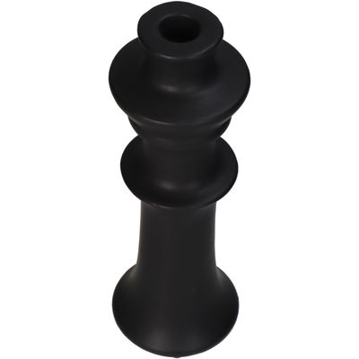 Bougeoir faïence fine noire 8x8x24cm